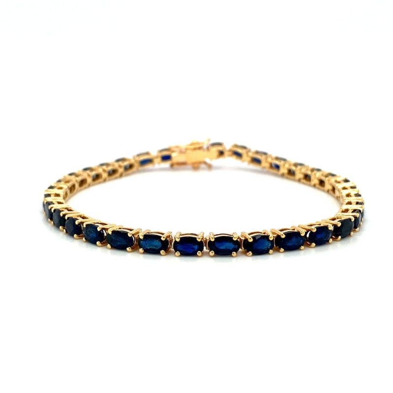 Sapphire Bracelet in 14K Yellow Gold | Save 33% - Rajasthan Living