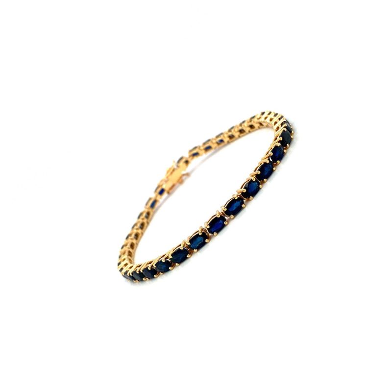 Sapphire Bracelet in 14K Yellow Gold | Save 33% - Rajasthan Living 3