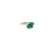 Emerald and Diamond Ring in 18K White Gold | Save 33% - Rajasthan Living 8