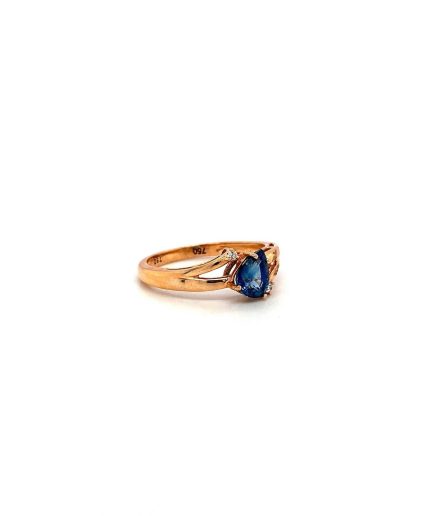 Sapphire and Diamond Ring in 18K Yellow Gold | Save 33% - Rajasthan Living 3