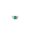 Emerald and Diamond Ring in 18K White Gold | Save 33% - Rajasthan Living 7