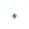 Emerald and Diamond Ring in 18K White Gold | Save 33% - Rajasthan Living 7