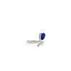 Sapphire and Diamond Ring in 18K White Gold | Save 33% - Rajasthan Living 8