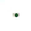 Emerald and Diamond Ring in 18K White Gold | Save 33% - Rajasthan Living 7