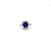 Sapphire and Diamond Ring in 18K White Gold | Save 33% - Rajasthan Living 7