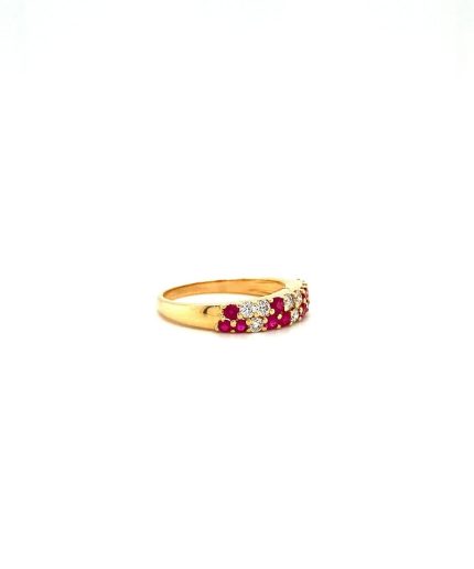 Ruby and Diamond Ring in 14K Yellow Gold | Save 33% - Rajasthan Living 7