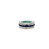 Multi Colour Stones and Diamond Reversible Ring in 14K White Gold | Save 33% - Rajasthan Living 8