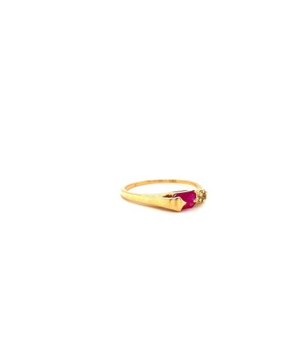 Ruby and Diamond Ring in 14K Yellow Gold | Save 33% - Rajasthan Living 3