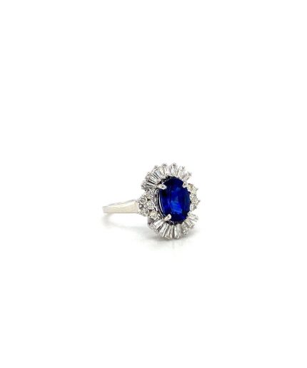 Sapphire and Diamond Ring in 18K White Gold | Save 33% - Rajasthan Living 3