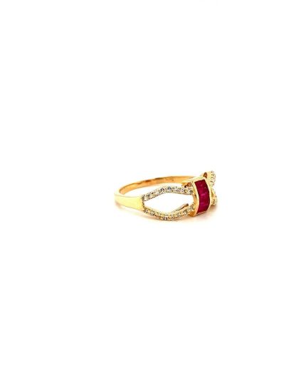 Ruby and Diamond Ring in 14K Yellow Gold | Save 33% - Rajasthan Living 3