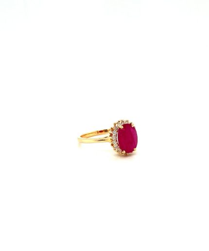 Ruby and Diamond Ring in 14K Yellow Gold | Save 33% - Rajasthan Living 3