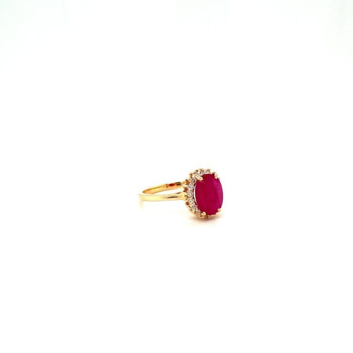 Ruby and Diamond Ring in 14K Yellow Gold | Save 33% - Rajasthan Living 6