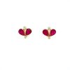 Ruby and Diamond Earrings in 14K Yellow Gold | Save 33% - Rajasthan Living 7