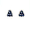 Sapphire and Diamond Earringss in 14K White Gold | Save 33% - Rajasthan Living 7