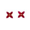 Ruby and Diamond Earrings in 14K Yellow Gold | Save 33% - Rajasthan Living 7