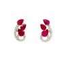 Ruby and Diamond Earrings in 18K White Gold | Save 33% - Rajasthan Living 7