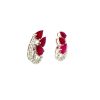 Ruby and Diamond Earrings in 18K White Gold | Save 33% - Rajasthan Living 8