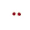 Ruby and Diamond Earrings in 14K Yellow Gold | Save 33% - Rajasthan Living 7