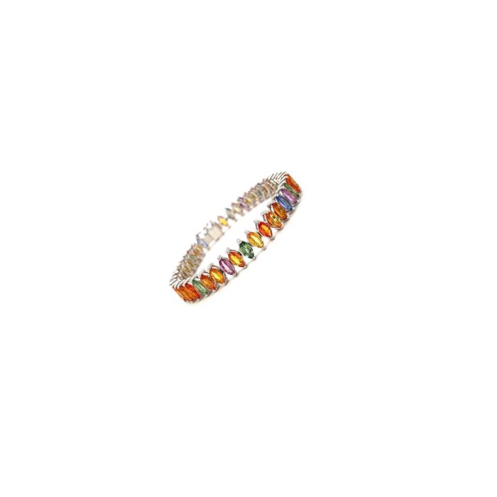 Multi Sapphire Bracelet in 925 Sterling Silver | Save 33% - Rajasthan Living 6