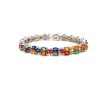 Multi Sapphire Bracelet in 925 Sterling Silver | Save 33% - Rajasthan Living 7