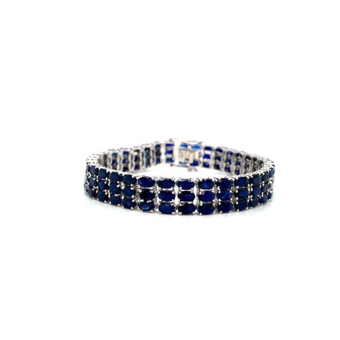 Sapphire Bracelet in 925 Sterling Silver | Save 33% - Rajasthan Living 5