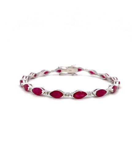 Ruby Bracelet in 925 Sterling Silver | Save 33% - Rajasthan Living