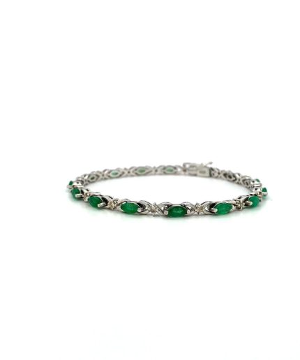 Emerald Bracelet in 925 Sterling Silver | Save 33% - Rajasthan Living