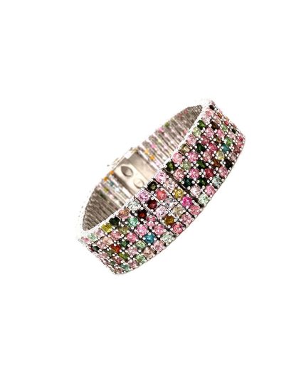 Multi Tourmaline Bracelet in 925 Sterling Silver | Save 33% - Rajasthan Living 3