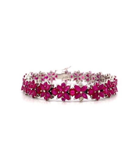 Ruby Bracelet in 925 Sterling Silver | Save 33% - Rajasthan Living