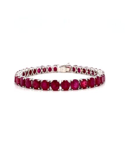 Ruby Bracelet in 925 Sterling Silver | Save 33% - Rajasthan Living