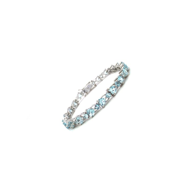 Aquamarine Bracelet in 925 Sterling Silver | Save 33% - Rajasthan Living 6