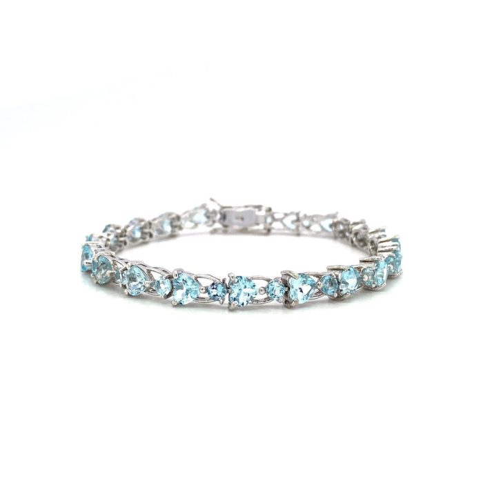 Aquamarine Bracelet in 925 Sterling Silver | Save 33% - Rajasthan Living 5