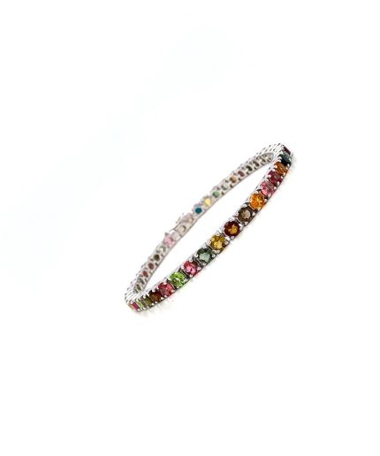 Multi Tourmaline Bracelet in 925 Sterling Silver | Save 33% - Rajasthan Living 3