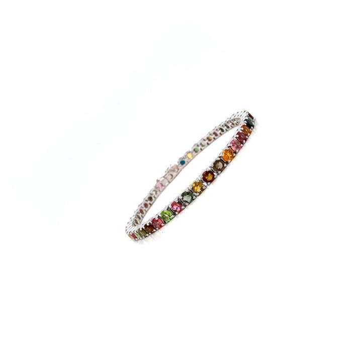 Multi Tourmaline Bracelet in 925 Sterling Silver | Save 33% - Rajasthan Living 6