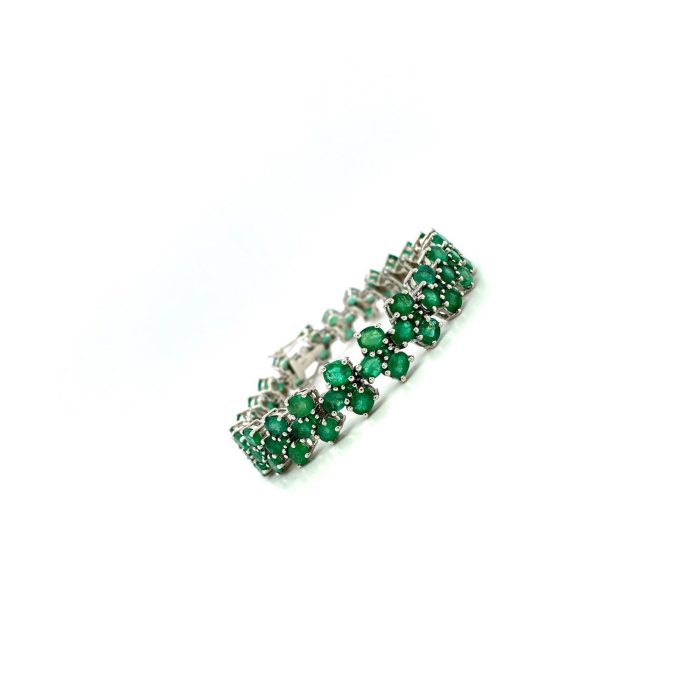 Emerald Bracelet in 925 Sterling Silver | Save 33% - Rajasthan Living 6