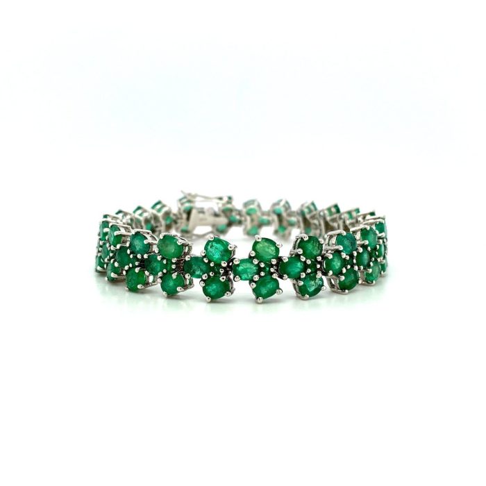 Emerald Bracelet in 925 Sterling Silver | Save 33% - Rajasthan Living 5