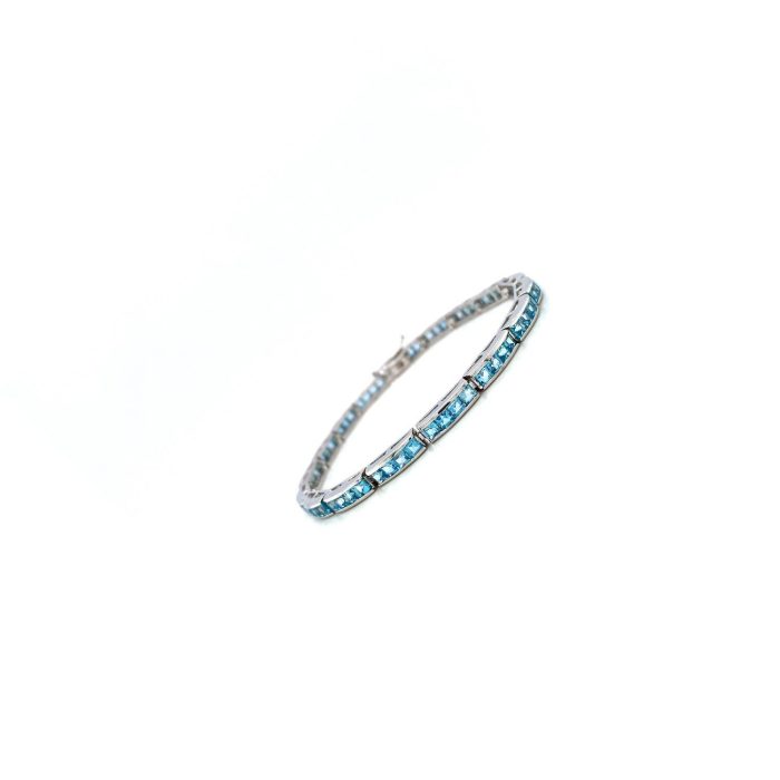 Blue Topaz Bracelet in 925 Sterling Silver | Save 33% - Rajasthan Living 6