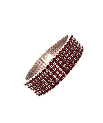 Garnet Bracelet in 925 Sterling Silver | Save 33% - Rajasthan Living 3