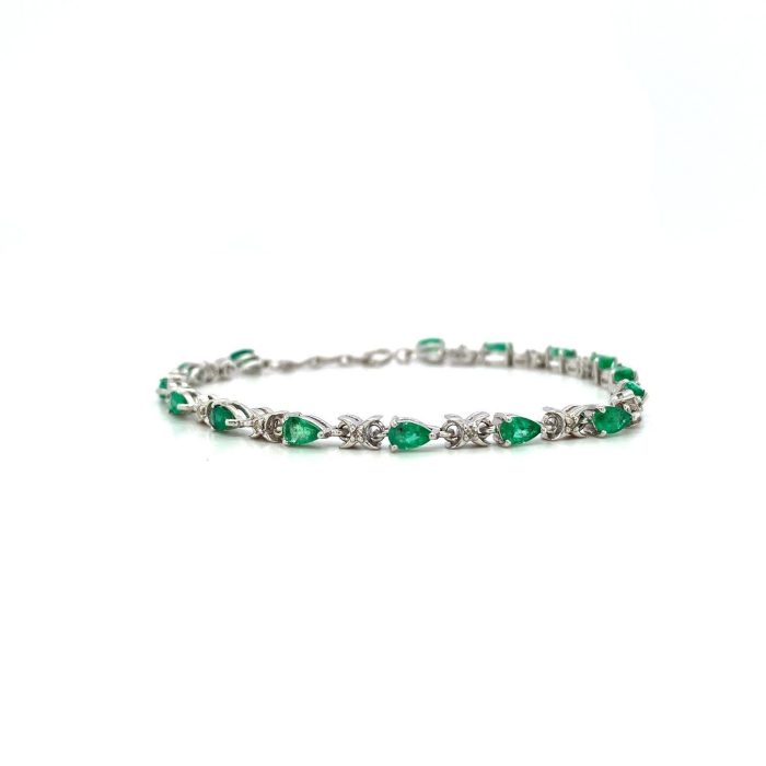 Emerald Bracelet in 925 Sterling Silver | Save 33% - Rajasthan Living 5