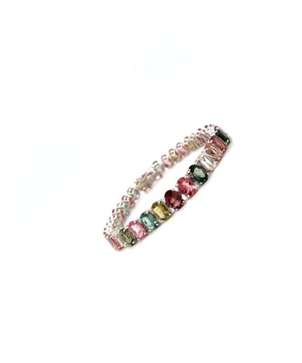 Multi Tourmaline Bracelet in 925 Sterling Silver | Save 33% - Rajasthan Living 3