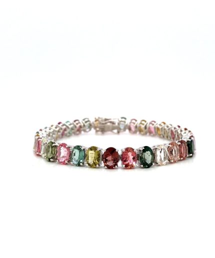 Multi Tourmaline Bracelet in 925 Sterling Silver | Save 33% - Rajasthan Living