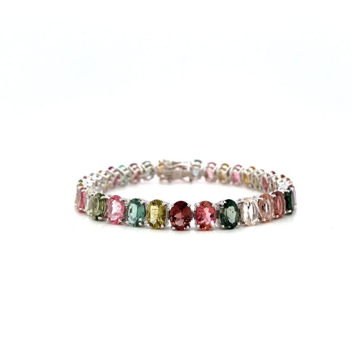 Multi Tourmaline Bracelet in 925 Sterling Silver | Save 33% - Rajasthan Living 5