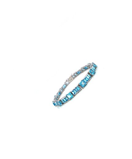 Blue Topaz Bracelet in 925 Sterling Silver | Save 33% - Rajasthan Living 3