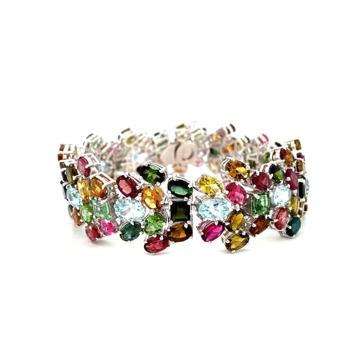 Multi Tourmaline Bracelet in 925 Sterling Silver | Save 33% - Rajasthan Living 5