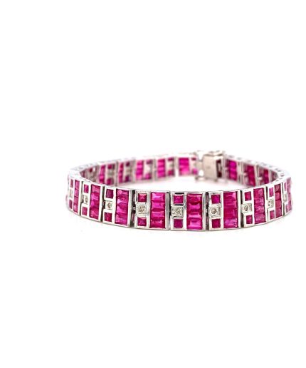 Ruby Bracelet in 925 Sterling Silver | Save 33% - Rajasthan Living