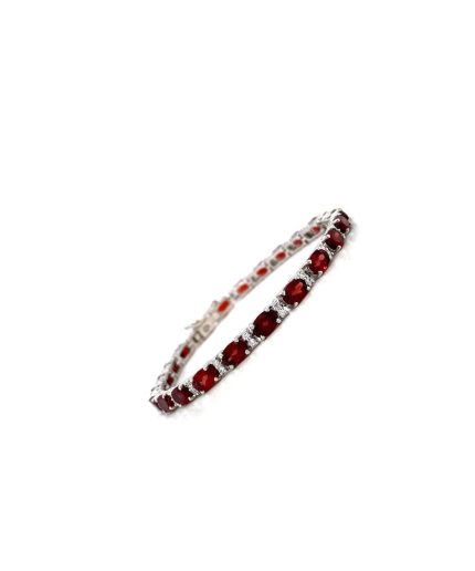 Garnet Bracelet in 925 Sterling Silver | Save 33% - Rajasthan Living 3