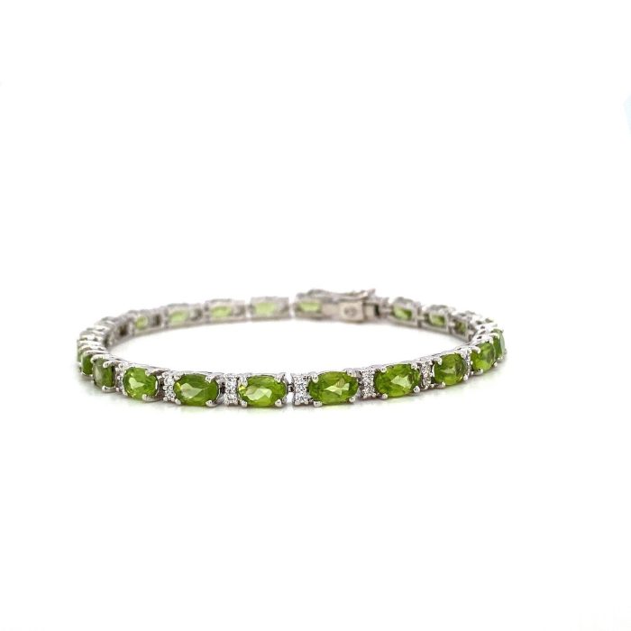 Peridot Bracelet in 925 Sterling Silver | Save 33% - Rajasthan Living 5