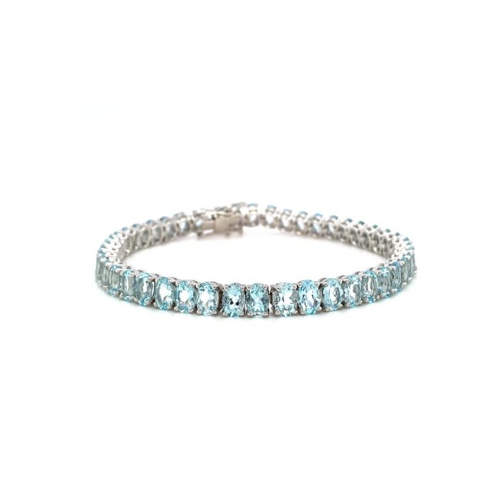 Aquamarine Bracelet in 925 Sterling Silver | Save 33% - Rajasthan Living 5