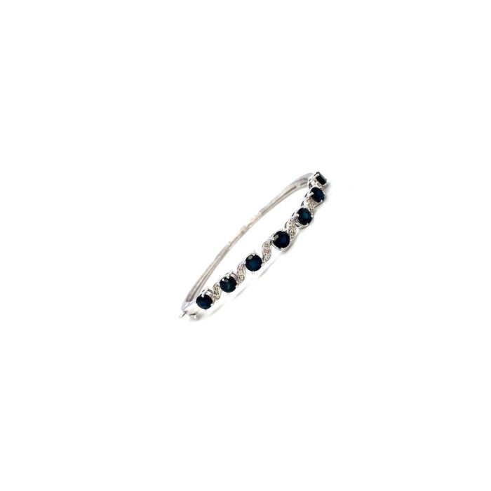 Sapphire Bangle in 925 Sterling Silver | Save 33% - Rajasthan Living 6