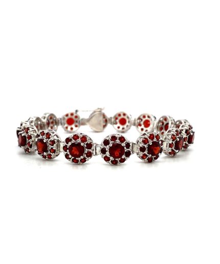 Garnet Bracelet in 925 Sterling Silver | Save 33% - Rajasthan Living